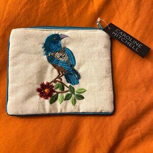 Caroline Mitchell Vintage Embroidered Beaded Coin Purse
